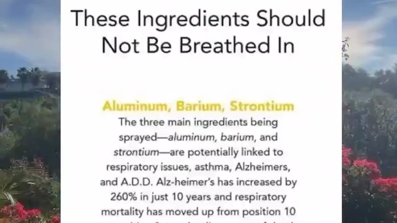 The spraying of our skies, the blocking of our sun, the use of frequency!