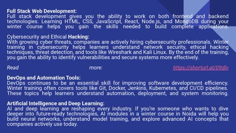 Top Technical Skills to Learn in Winter Training