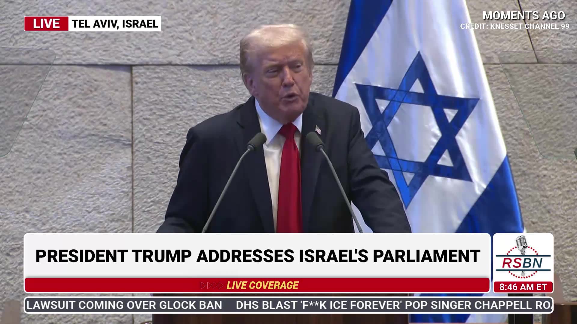WATCH: President Trump Addresses Israels Parliament - 10/13/25