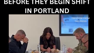 Noem Leads LEOs In Moving Prayer Before Heading Out For Another Night Dealing With Portland Antifa