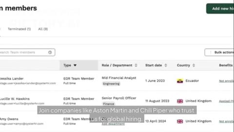 Hire & Pay Global Teams Effortlessly with Oyster EOR
