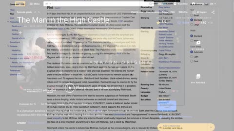 Jessica on "the Black Hole" movie - S.W.A.N. Corporation - Humanoid Androids and Space Travel