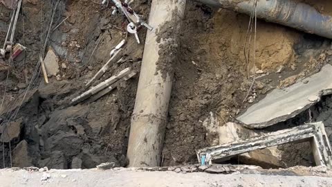 Collapsed Hole in Front of Wachira Hospital