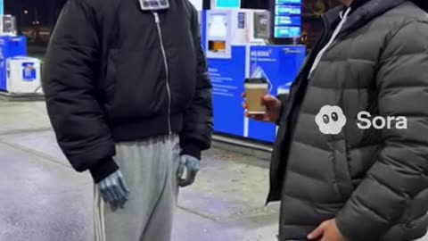 Alien at the gas station 😂😂