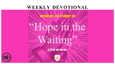 “Hope in the Waiting”