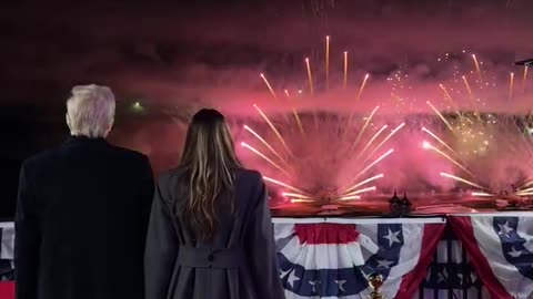 President Trump and Melania Trump are enjoying a spectacular fireworks