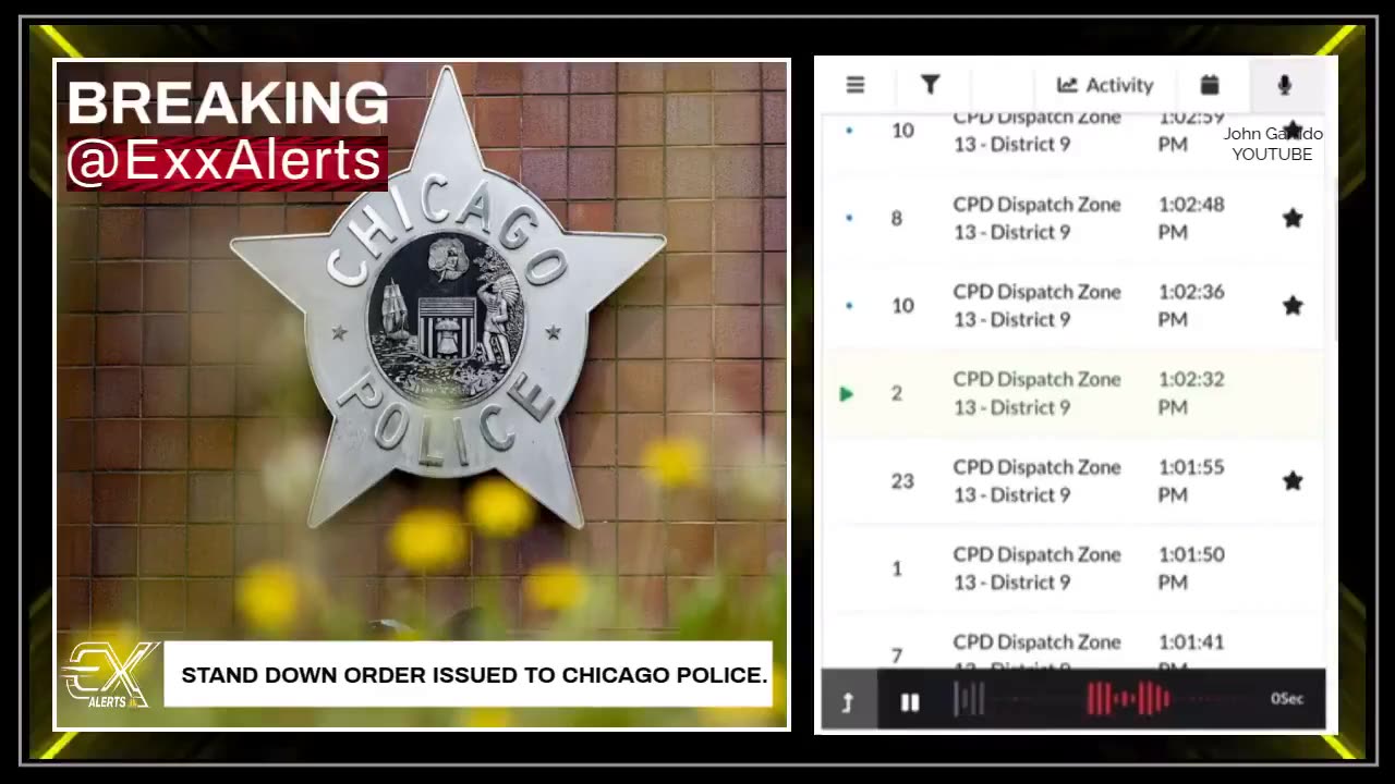 Dispatch audio CONFIRMS Chicago police were ORDERED not to assist Federal Agents