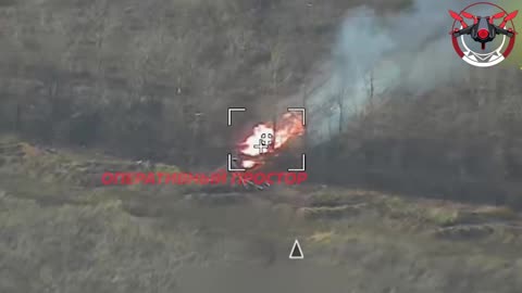 Destruction of a Ukrainian T-64BV tank by strikes from two Lancet loitering munitions