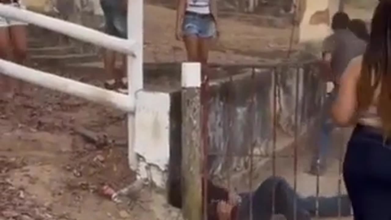 Some people fighting