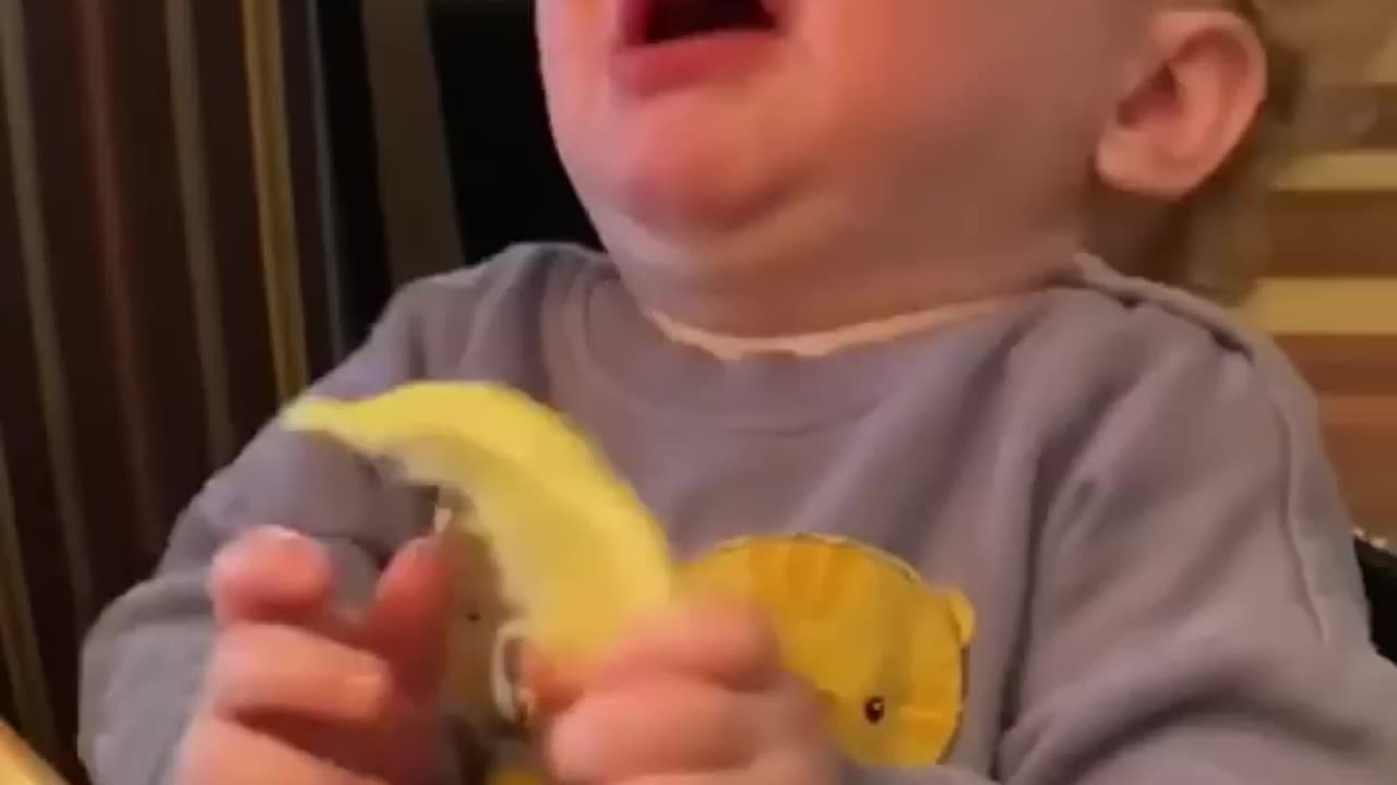 Baby trying to eat lemon first time😋