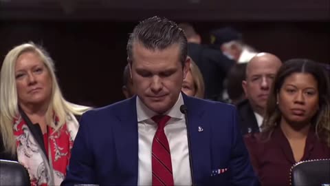 Pete Hegseth hit with protest at confirmation hearing