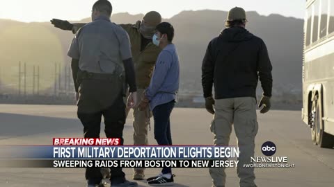 For the first time military aircraft are use to deport undocumented immigrants