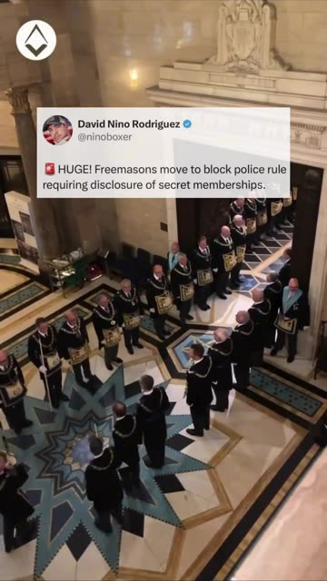 David Nino Rodriguez ~ 🚨HUGE!! Freemasons have gone to court in a last-minute attempt to stop a new Metropolitan Police rule