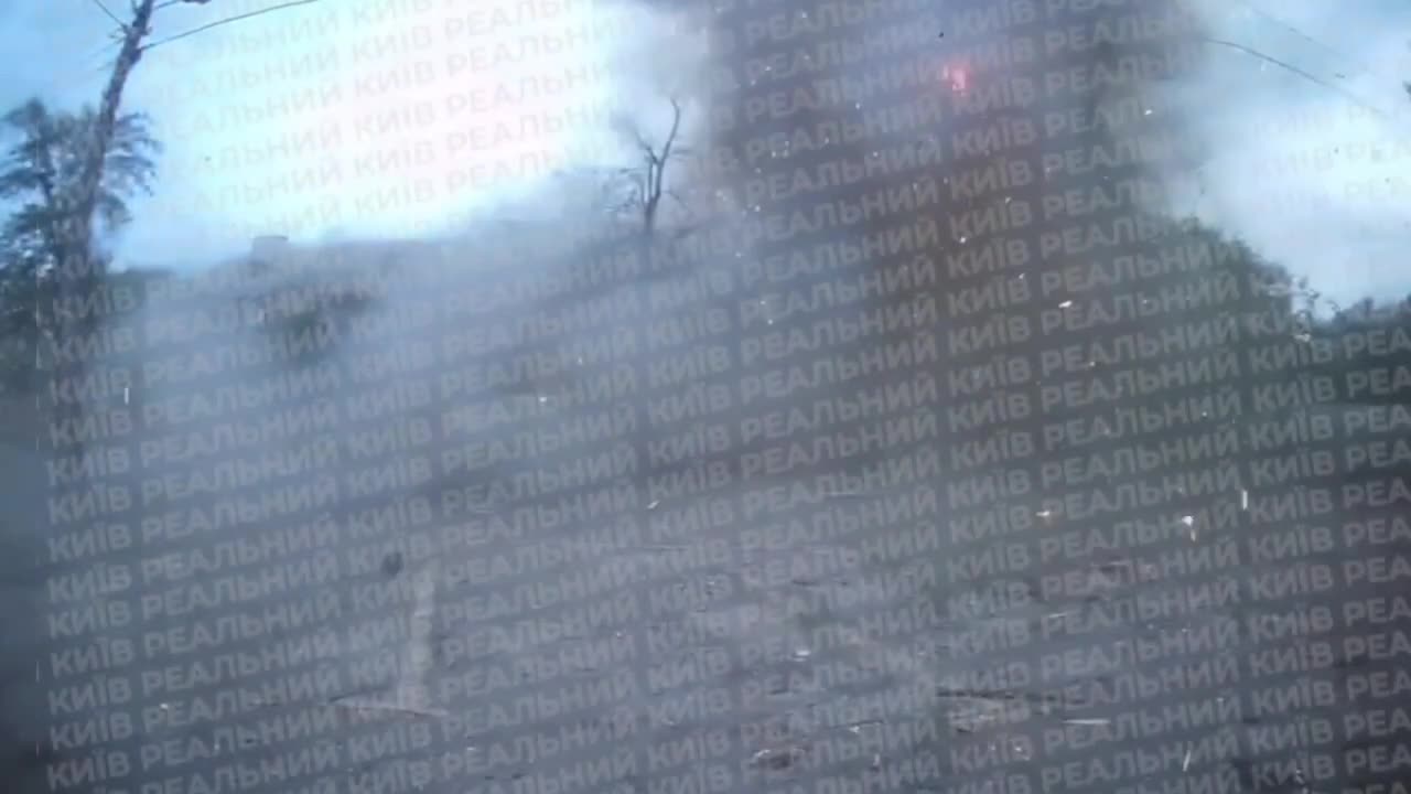 The moment of Shahed's attack on a kindergarten in the Darnytskyi district of Kyiv.