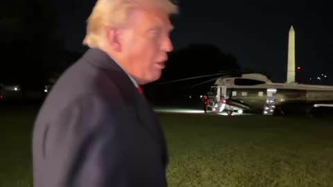 U.S. President Donald Trump if he plans to meet with Kim Jong Un on his trip to Asia: