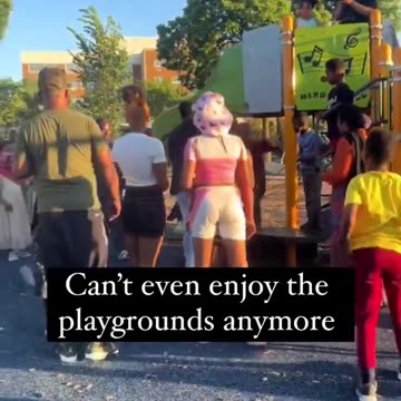 No White people at playgrounds in Europe anymore - just angry blacks_