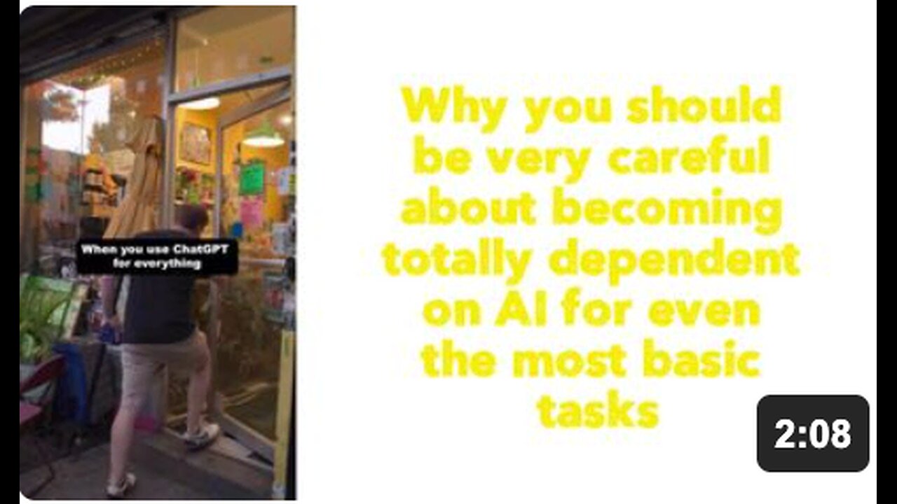 Why you should be very careful about becoming totally dependent on AI for even the most basic tasks. 🤣