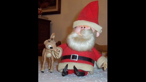 1964 Rudolph and Santa puppets