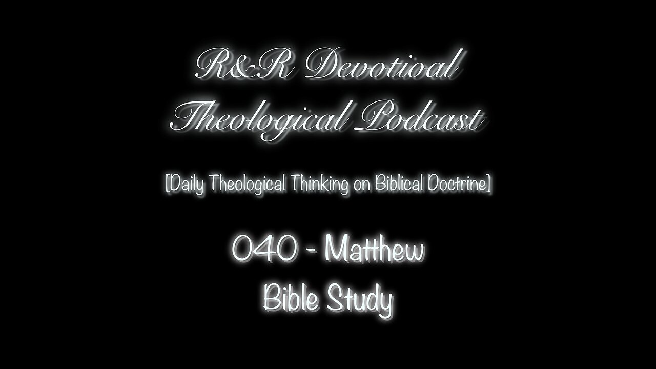 010 - Matthew 4.1 [the Testing of Christ]