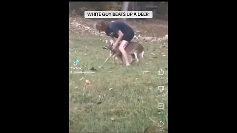 White man vs a deer