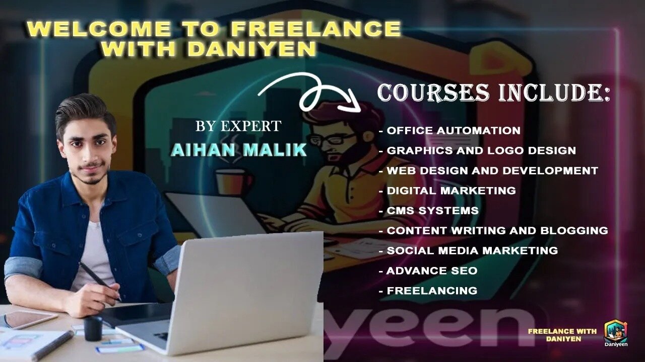 Channel Intro of Freelance With Daniyen | Daniyen Aline | Aihan Malik | Freelancing & SEO | Hacking