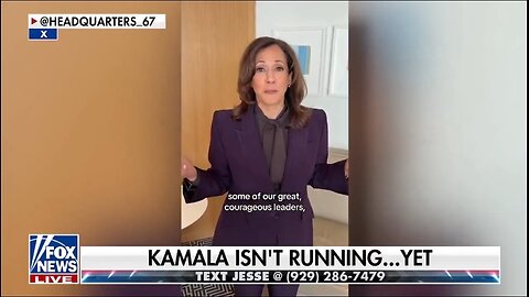 Watters: Kamala Isn't Running ... Yet