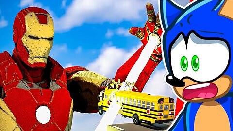 IRON MAN vs CARS!!!
