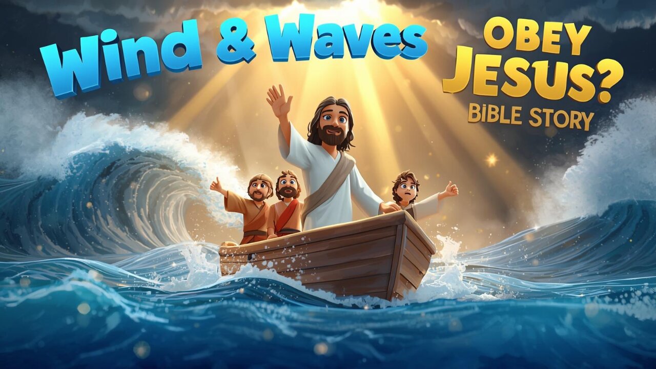😲 Wind & Waves Obey Jesus?! Bible Story