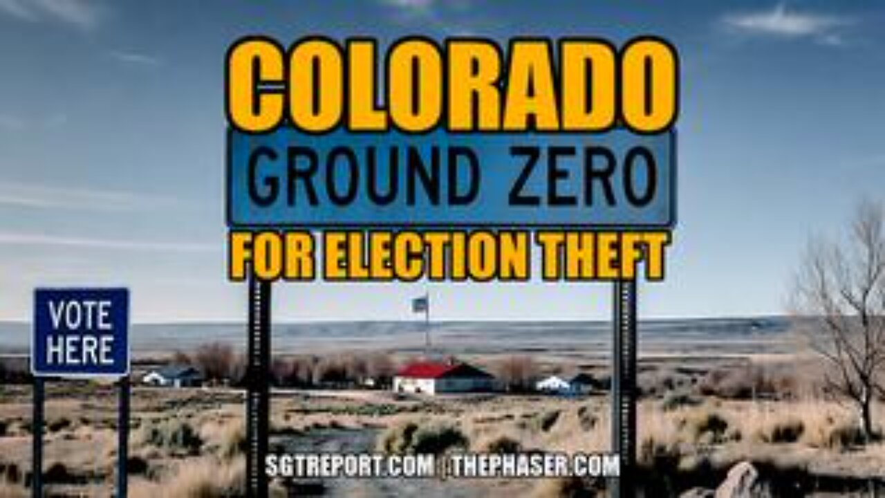 Colorado's is Ground Zero for Election Theft -- Erik Holt