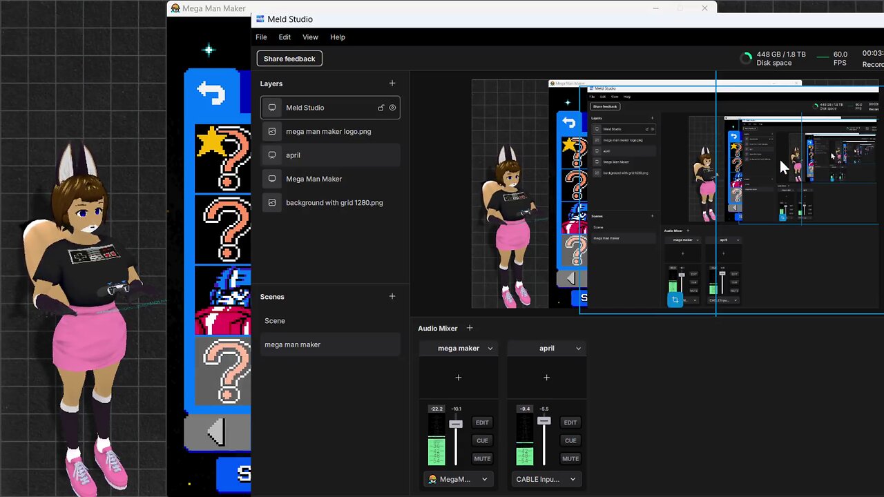 I'm Running Out of Ideas, Help Me: Mega Man Maker. Border Issues with Meld Studio
