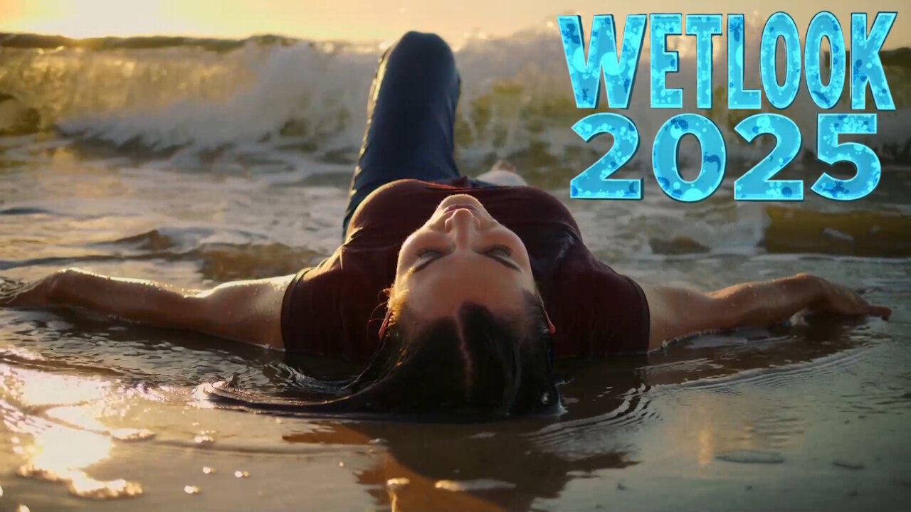 Wetlook 2025: Girls on the Beach Getting Soaking Wet!