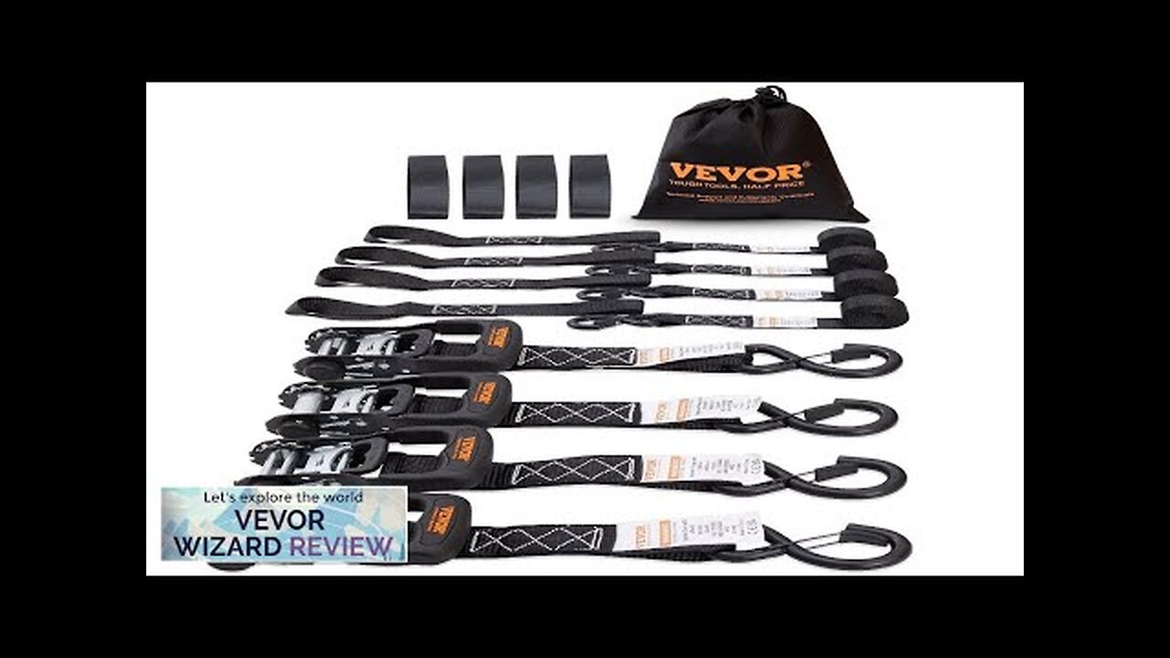 VEVOR Ratchet Tie Down Straps (4PK) 5208 lb Max Break Strength Includes Review