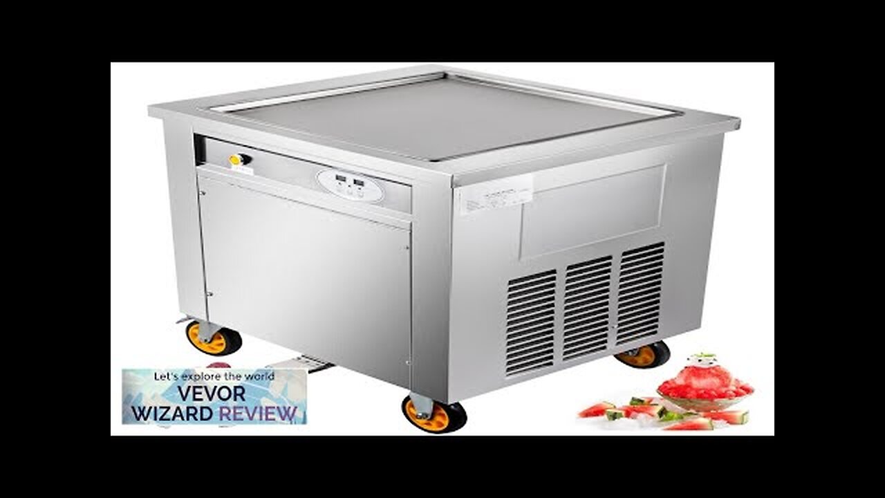 VEVOR Commercial Rolled Ice Cream Machine 1350W Stir-Fried Yogurt Cream Maker Ice Review