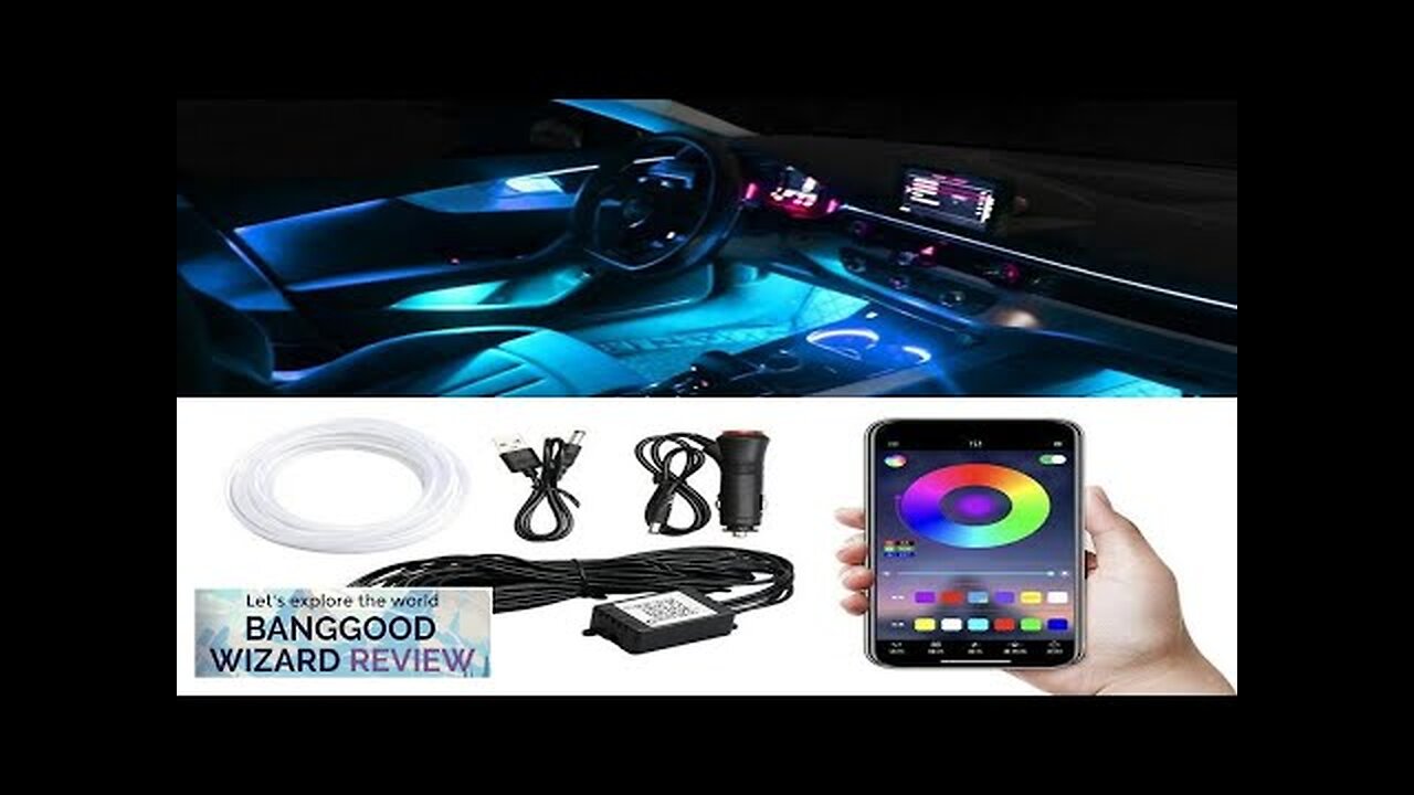 5IN1 6M RGB LED Atmosphere Car Interior Ambient Light Fiber Optic Strips Review