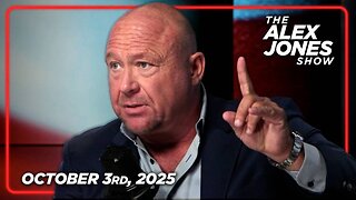 THE ALEX JONES SHOW - 10/3/2025: Alex Jones App Hits #1 In The World, Trump Announces Plan To Invade Venezuela, & Investigators Ask- Why Is There No Visible Blood At The Scene Of Charlie Kirk's Assassination? PLUS, Government Shutdown Massively B