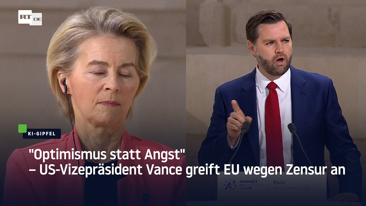 "Optimismus statt Angst" – US-Vizepräsident Vance greift EU wegen Zensur an