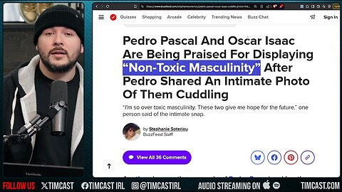 "BuzzFeed Says MEN CUDDLING Is NOT GAY After Pedro Pascal & Oscar Isaac Posted Cuddling Pic"