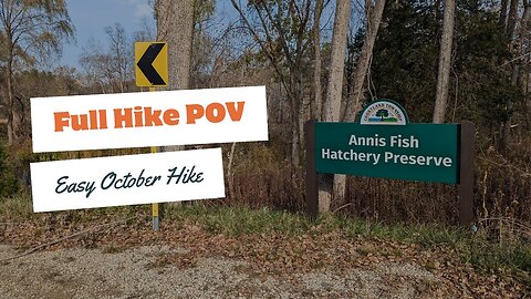 Easy Hike on Warm October Afternoon | Full Hike POV, Hiking ASMR | Annis Fish Hatchery Preserve, MI