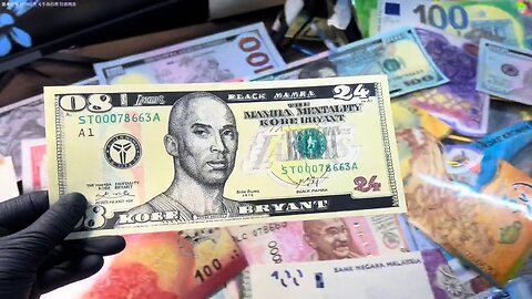 Hand-painted Kobe Bryant-themed commemorative banknote