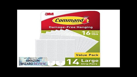 Command Large Picture Hanging Strips White Holds up to 16 lbs 14-Pairs Review