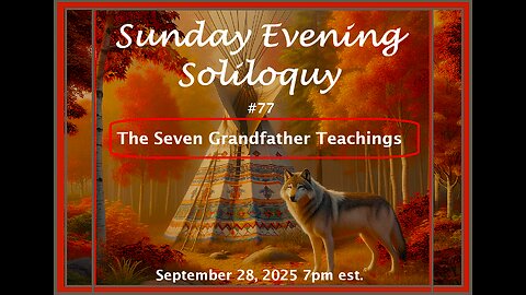 Sunday Evening Soliloquy ~ #77