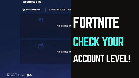 How to See Account Level Fortnite - Quick Tutorial!