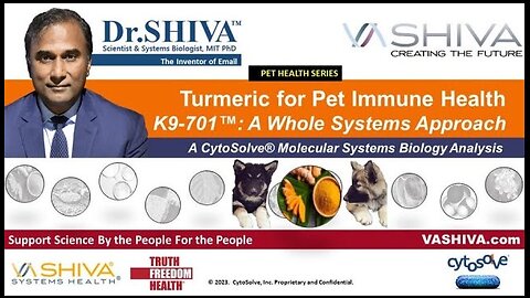 Dr.SHIVA™ LIVE - Turmeric for Pet Joint Health K9-701: Whole Systems Plan