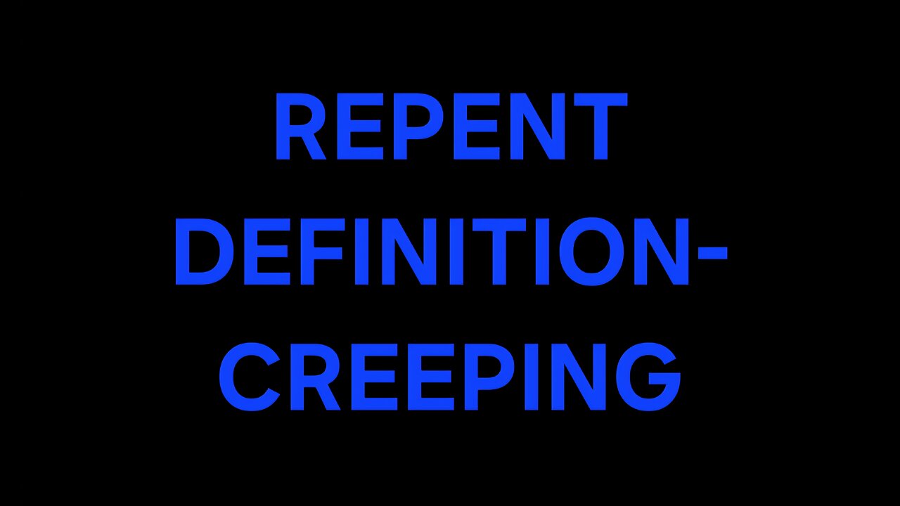 JESUS DIDN'T MEAN REMORSE