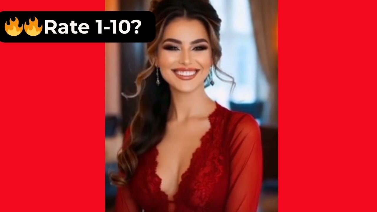 🔥 Rate This Red Lace Dress 1-10? | Supermodel Elegance 4K