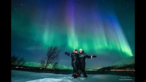 Kiting under the Northern Lights in Tromsø, Norway