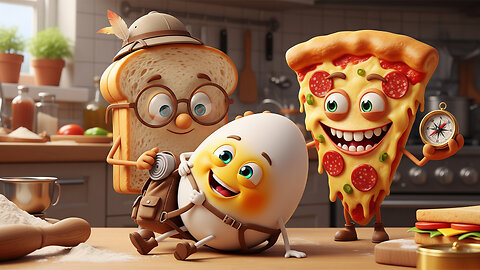 🎉Epic Park Adventure: Egg Cartoon, Bread Cartoon & Pizza Cartoon Team Up for Fun!🍕🥚🍞