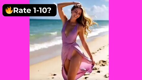 🔥 Rate Her Body in This Pink Beach Dress 1-10? 😍 Supermodel 4K