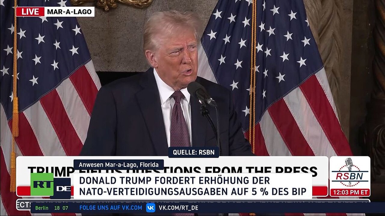 Trump fordert von NATO-Staaten fünf Prozent des BIP für Militärausgaben