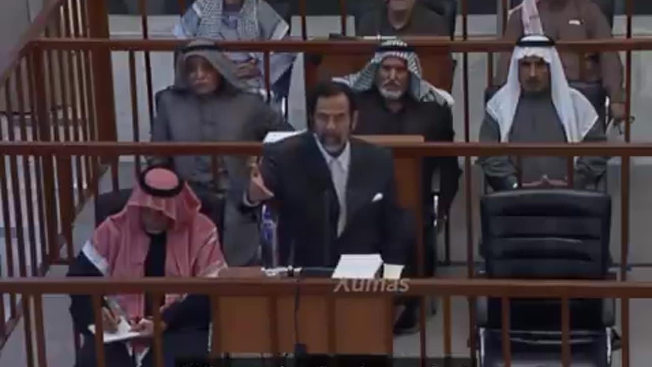 Saddam Hussein At Trial